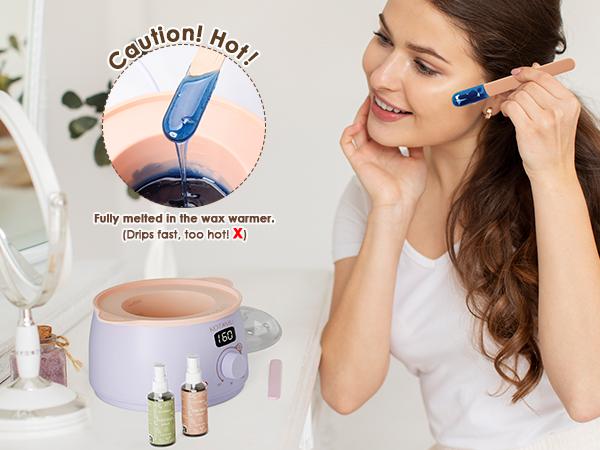 KOTAMU Hair Removal Set for Men & Women - Max Professional Body Care Cosmetic Comfort Set.For Underarms, Brows & Sensitive Skin. Digital Wax Cartridge - Home Salon Use. Waxing Kit