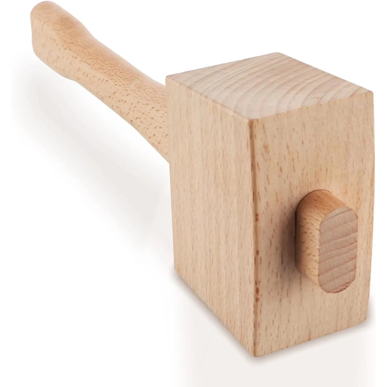 9.6" Wooden Mallet, Solid Beechwood Ice Hammer,  Free Striking Carpenter Hand Tool for Woodworking,  Carving, Leather Work, Walnut Cracking