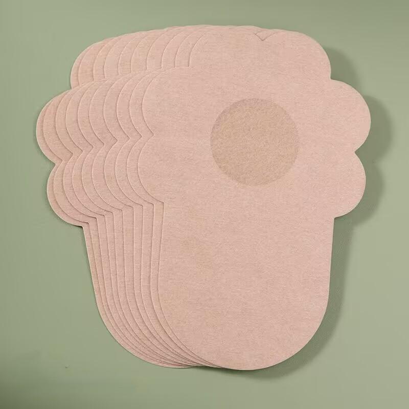 10-Pack 8cm Disposable Non-Woven Lift Bra Pads, Invisible Seamless Breathable Adhesive Tape, No Back Strap, Thin Design