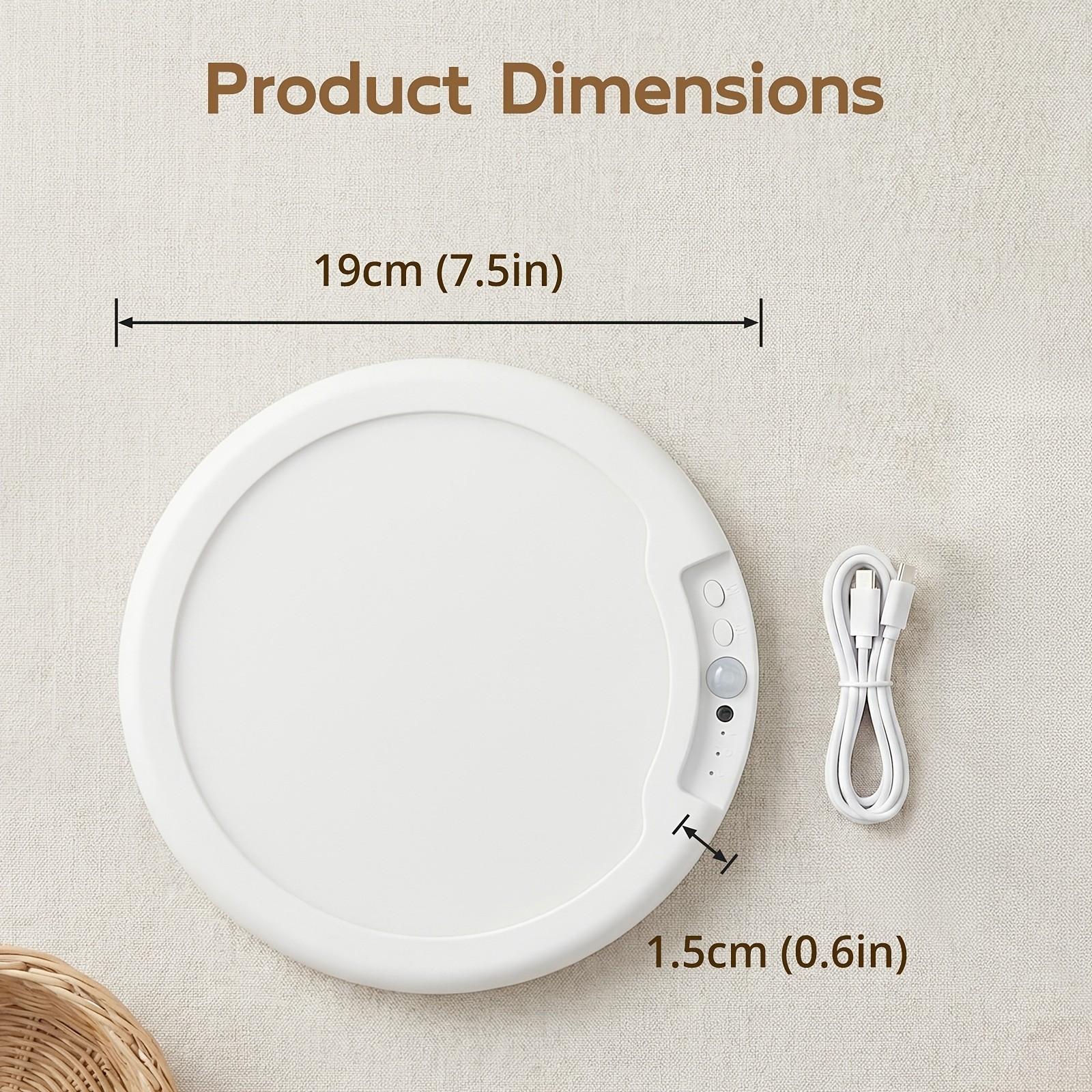 Rechargeable Motion Sensor Ceiling Light with Remote Control, Modern Night Lights - Magnetic Design Wireless Ceiling Light Powered by batteries for Closet, Shower, Stairs, Hallway, Porch, Patio, etc., versatile usage, easy to install