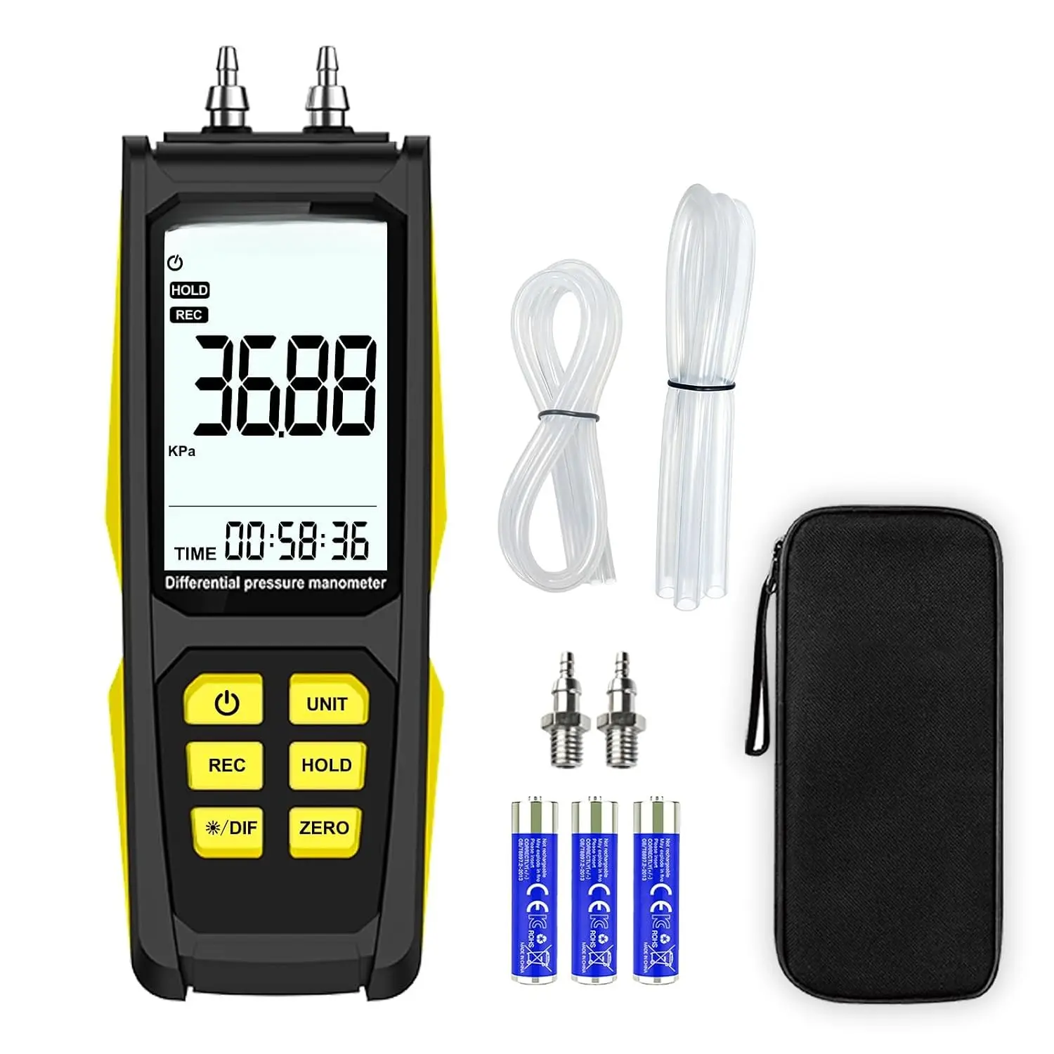 Manometer, Air and Gas  Meter, -Port HVAC Digital Manometers
