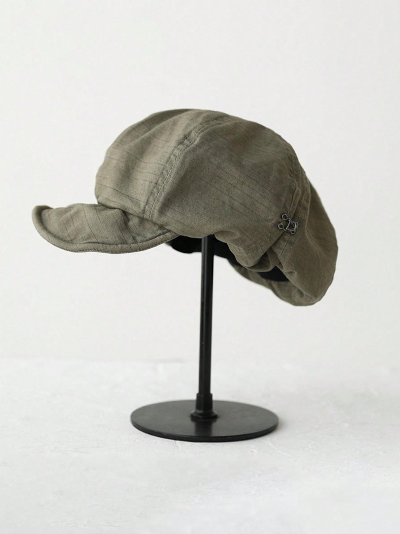Retro Artistic Style Newsboy Cap, Large Size Slouchy Style Versatile Breathable Hat, Perfect for Spring, Adjustable Stylish Hat