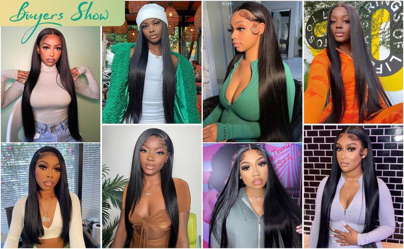 Bling Hair Clearence Sale 13x6 Lace Wigs Straight Brazilian Human Hair Transparent Lace Frontal Wigs For Women Pre Plucked Natural Hairline 180% 30 32 Inch