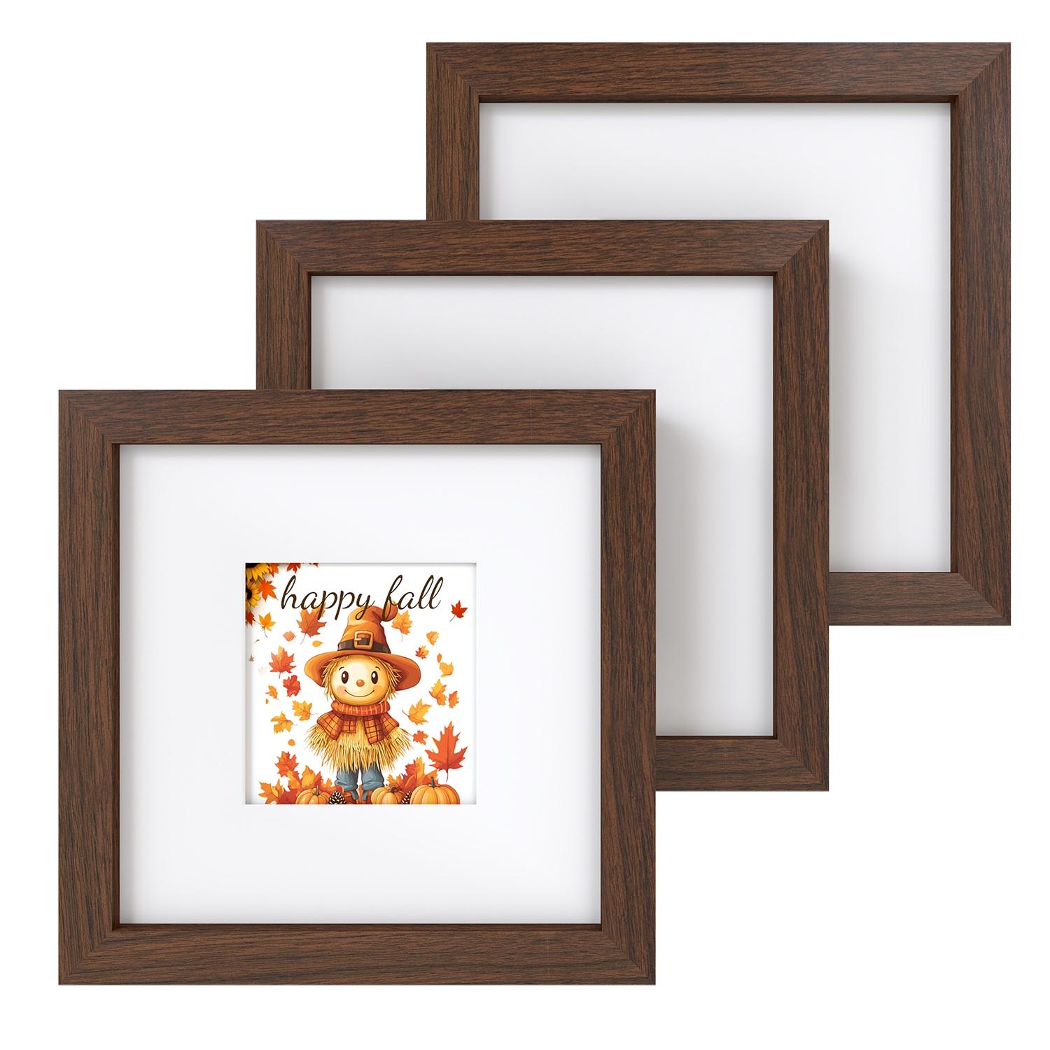 8x8 Inch/12x12 Inch Square Frame Set, Sturdy Frame Design, Replaceable Core, High-Definition Transparent Dustproof Moisture-Proof Ps Board, Perfect Holiday Gift, Picture Frame Set