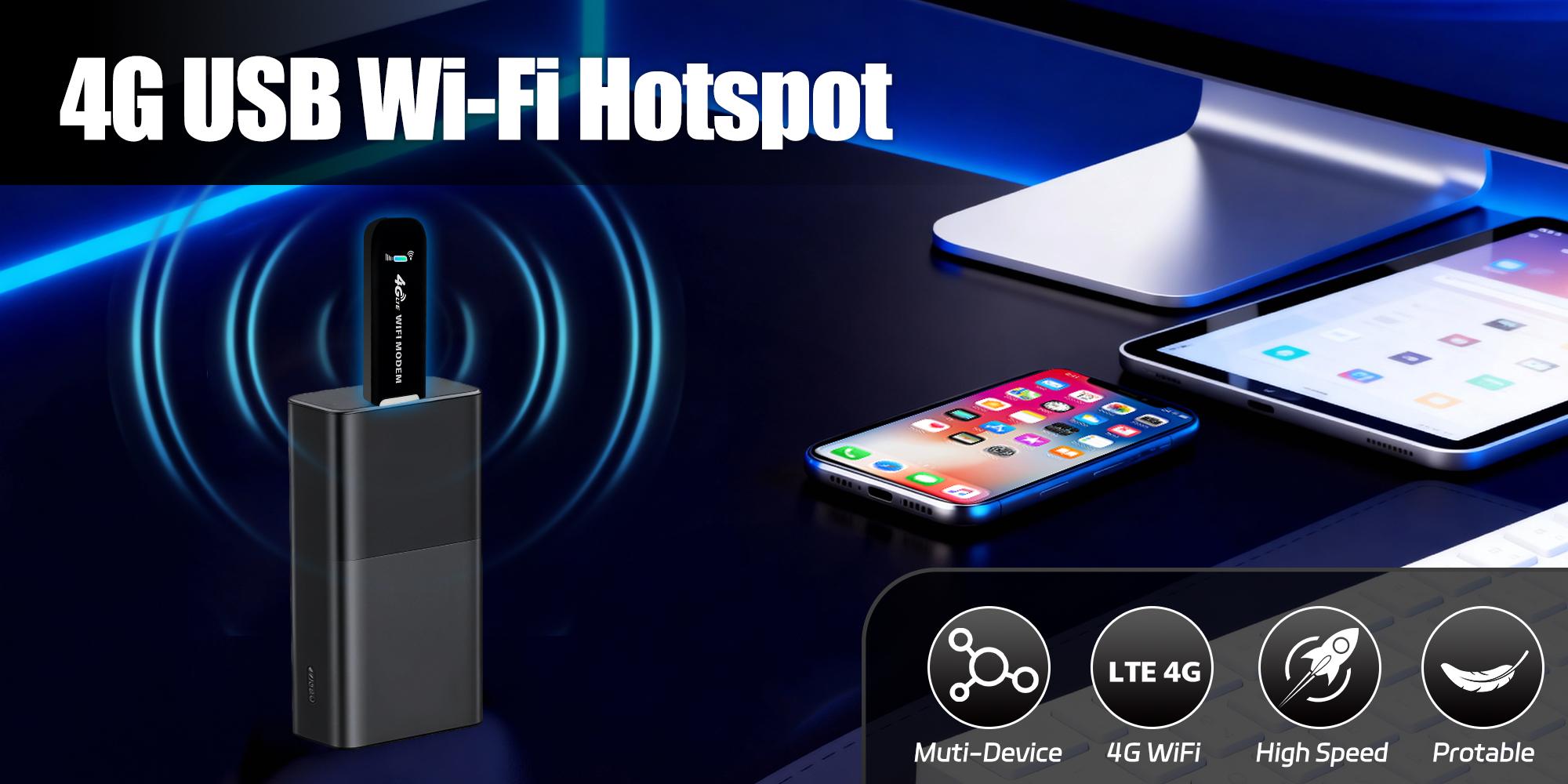 Mobile WiFi Hotspot, 4G LTE Network, 150Mbps, Supports 10 Devices, USB Powered, Plug & Play, Multi-device Sharing, Travel WiFi Router, Mini Router for Europe Daily Scenarios