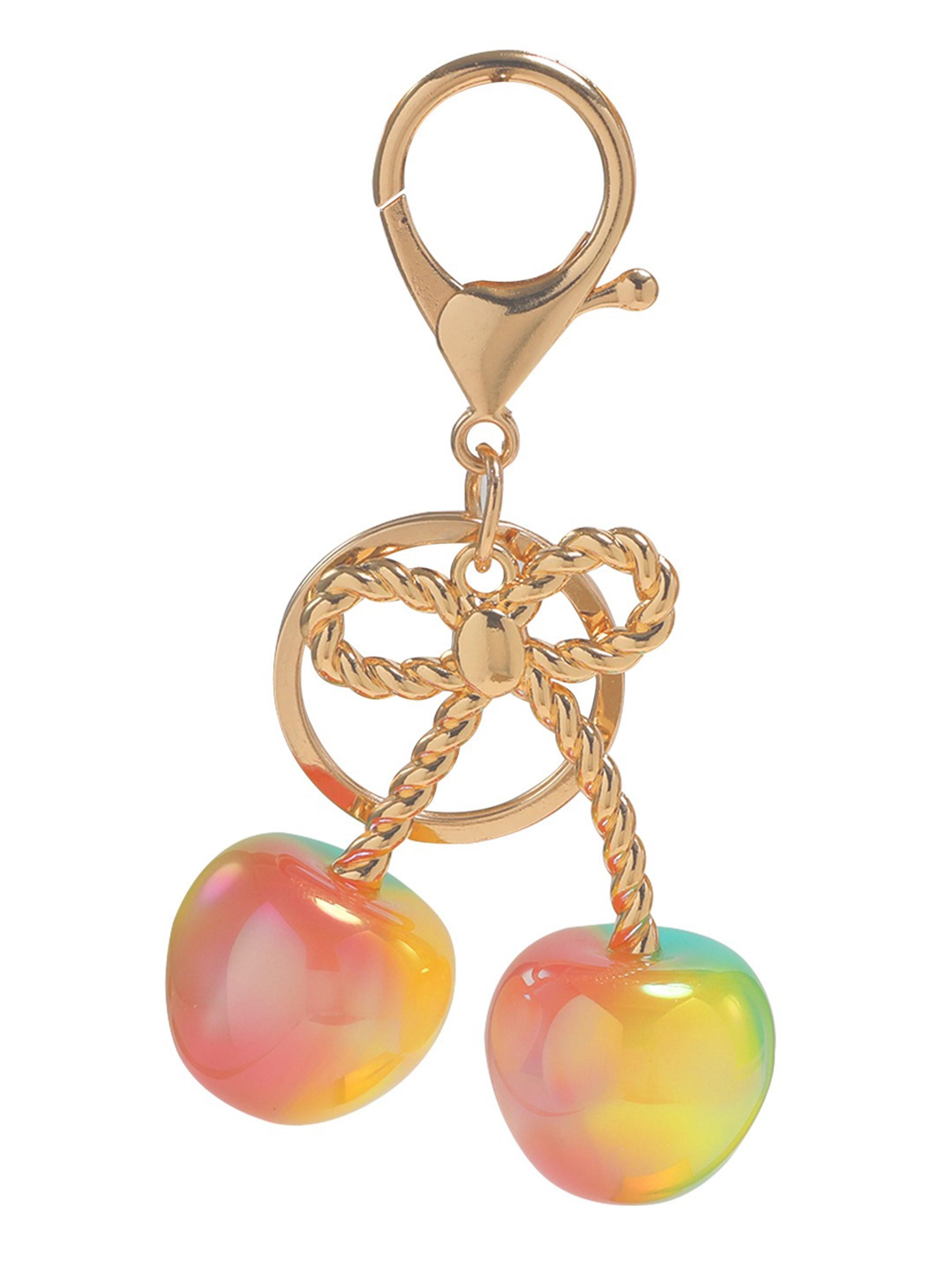Colorful Resin Simulated Cherry Keychain, Cute Fruit Key Ring, Bag Charm, Car Key Chain, Valentine's Day Mother's Day Gift