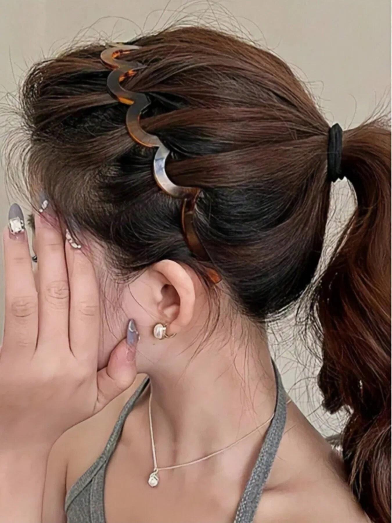 4pcs/2pcs Wavy Serrated Headbands, Wide Leopard Print Minimalist Non-Slip Headbands, Unisex, Hair Care Accessories, Headbands, Zigzag Headbands, Hair Accessories Hairband