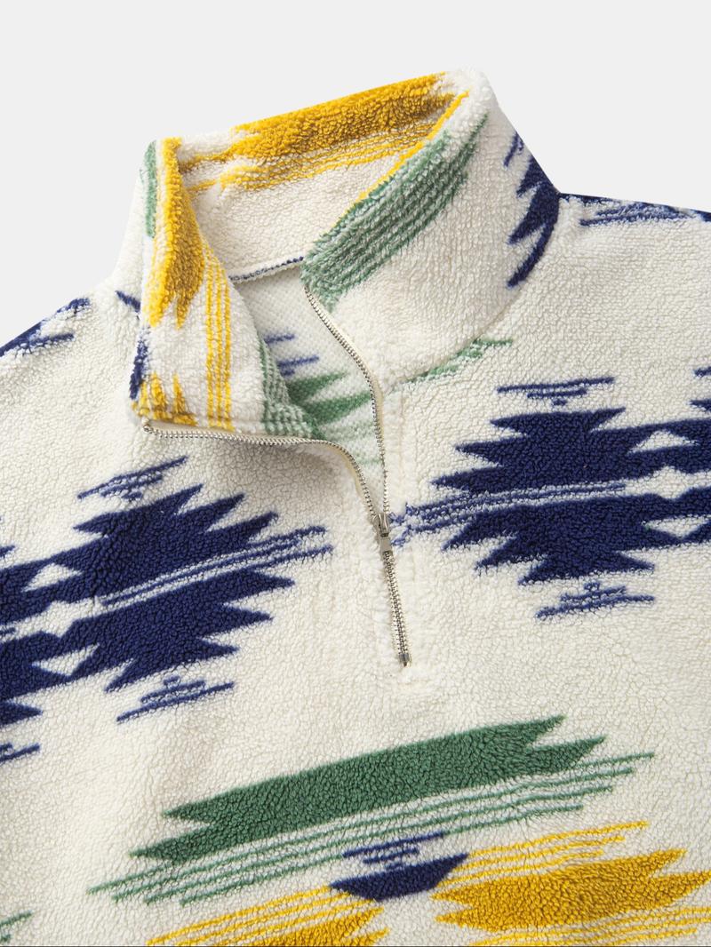 Men's Fall Winter Mid-High Neck Half Zip Fleece Pullover Sweatshirt, Warm and Cozy, Perfect for Cold Weather, Stylish and Comfortable