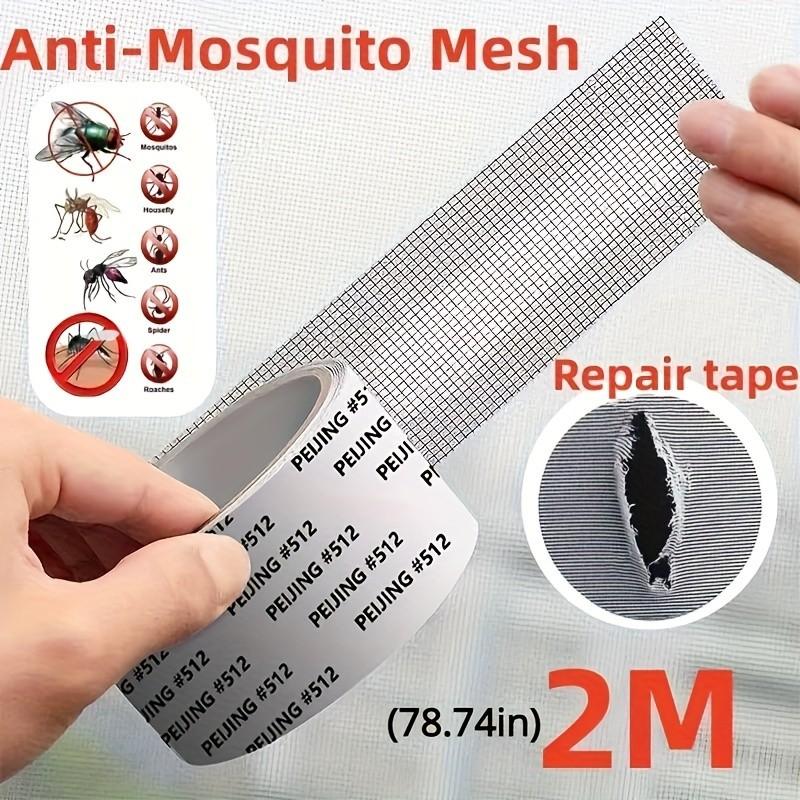 Window Mesh Repair Tape, Self-Adhesive Net Tape, Insect and Mosquito Proof, Strong Adhesive Patch for Damaged Holes, Hole Covering Mesh Repair
