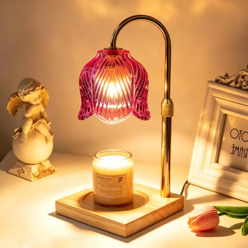 Basketball Fan Glass Candle Holder Set - Premium Gold Diamond Grid Fragrance Lamp, No Flame, Timer Control, Height Control, Solid Wooden Base, Cozy Indoor Bedroom Decor Gift