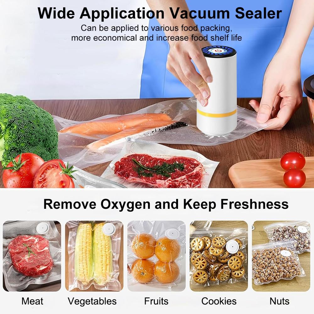 Mini Vacuum Sealer Automatic Vacuum Compression Machine for Food Fresh-Keeping Electric Air Pump Vacuum Storage Packaging Bag Portable Food Sealer Mini Vacuum Sealer Automatic Vacuum Compression Machine for Food Fresh-Keeping Electric Air Pump Vacuum Storage Packaging Bag Portable Food Sealer