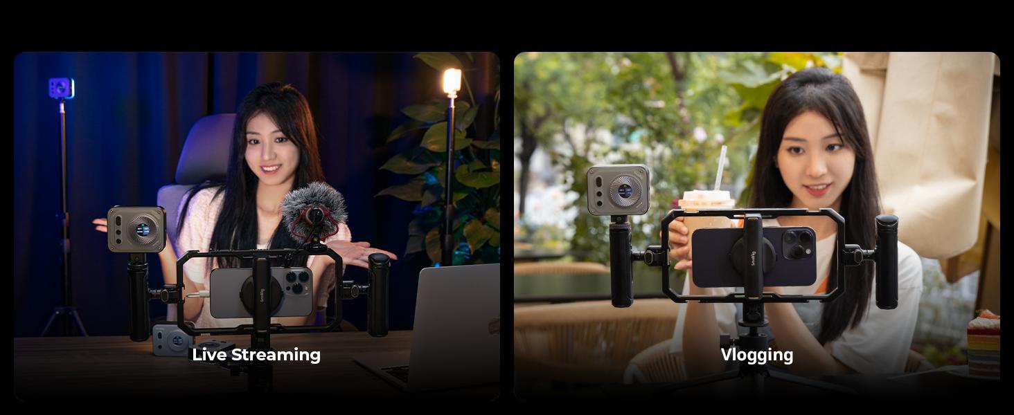 SmallRig Vibe P108 Pro RGB Video Light, Portable Led Camera Light for Photography, Cold Shoe Light, CRI95+, 2500-6500K, 12 Effects, Fill Light Accessories for Content Creator, Streaming 4661 Lighting Smartphone