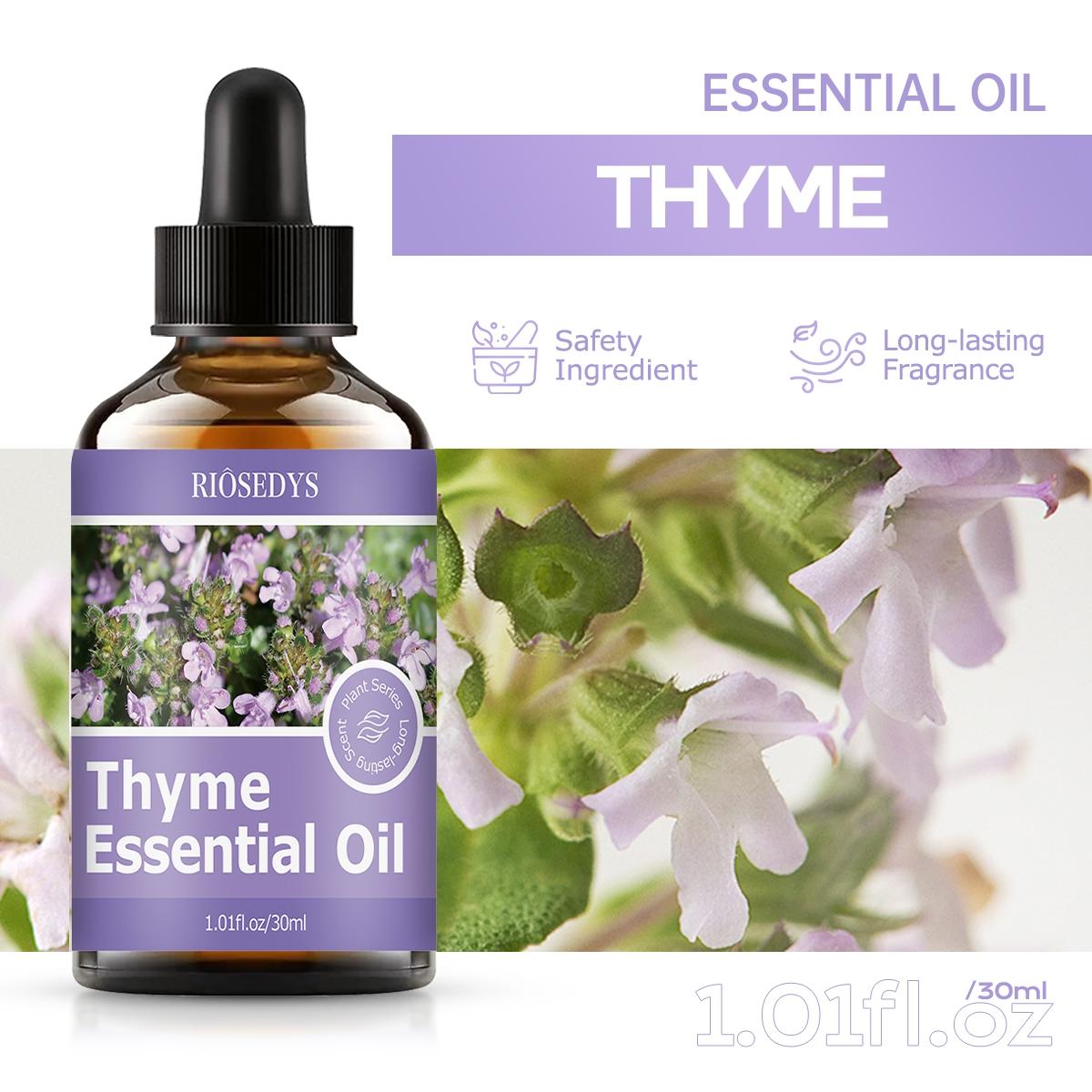 1pc 30ML Thyme Essential Oil Aromatherapy for Diffusers, Humidifiers, Home, Living Room, Bedroom, Bathroom, Freshen Air, Stress Relief, Relaxation, Christmas Gift
