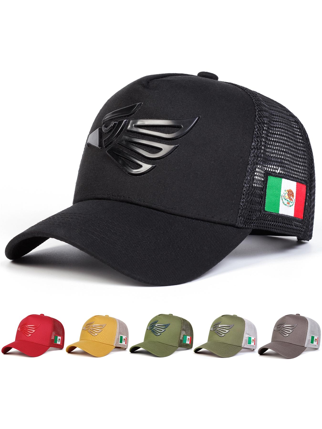Mexico Eagle Design Baseball Cap, Snapback Trucker Hat, Casual Outdoor Sports Hat for Men & Women, Adjustable Sun Protection Cap for Daily Wear