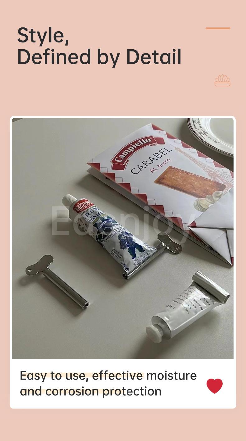 Metal Toothpaste Squeezer Nordic Style Home Essentials, High-Efficiency No Residue Portable Bathroom Toothpaste Holder