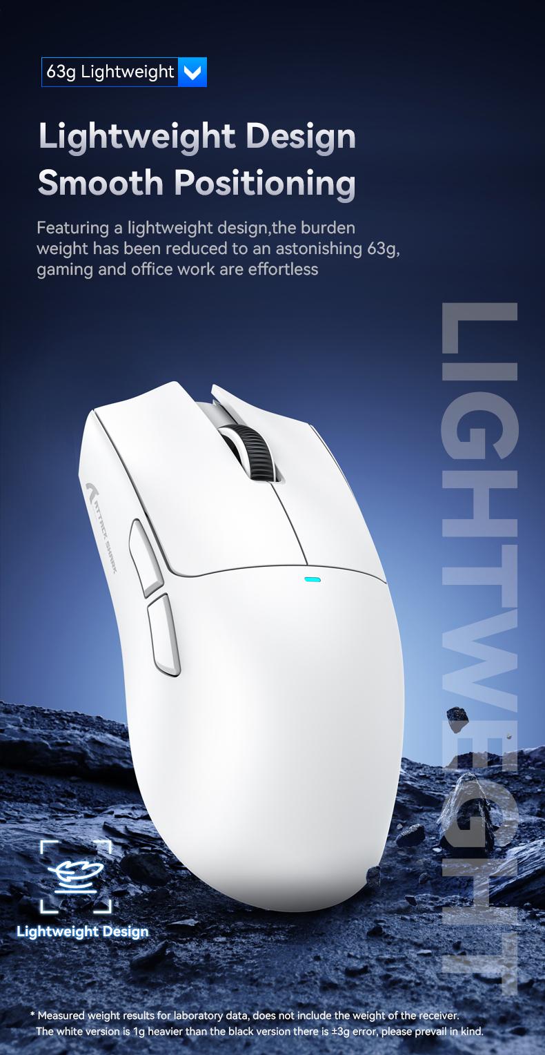 ATTACK SHARK X11SE Wireless Gaming Mouse ATTACK SHARK X11SE Gaming Mouse, PixArt PAW3311 Gaming Sensor, BT/2.4G Wireless/Wired