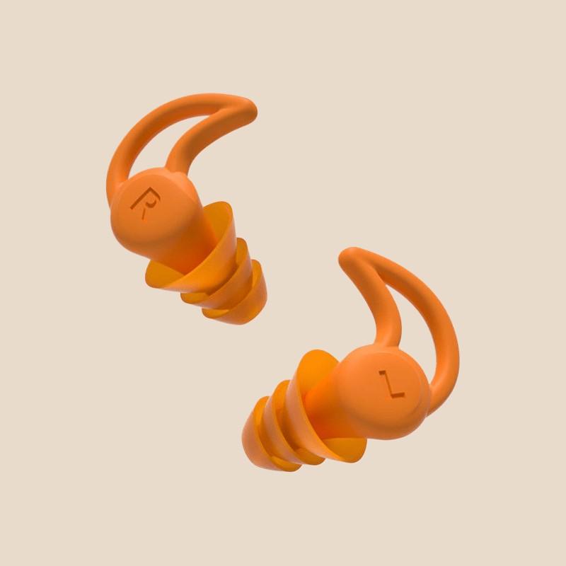 3-Layer Waterproof Reusable Silicone Ear Plugs, 2 Pairs for Swimming, Surfing, Snorkeling, Adults & Teens Aged 14+