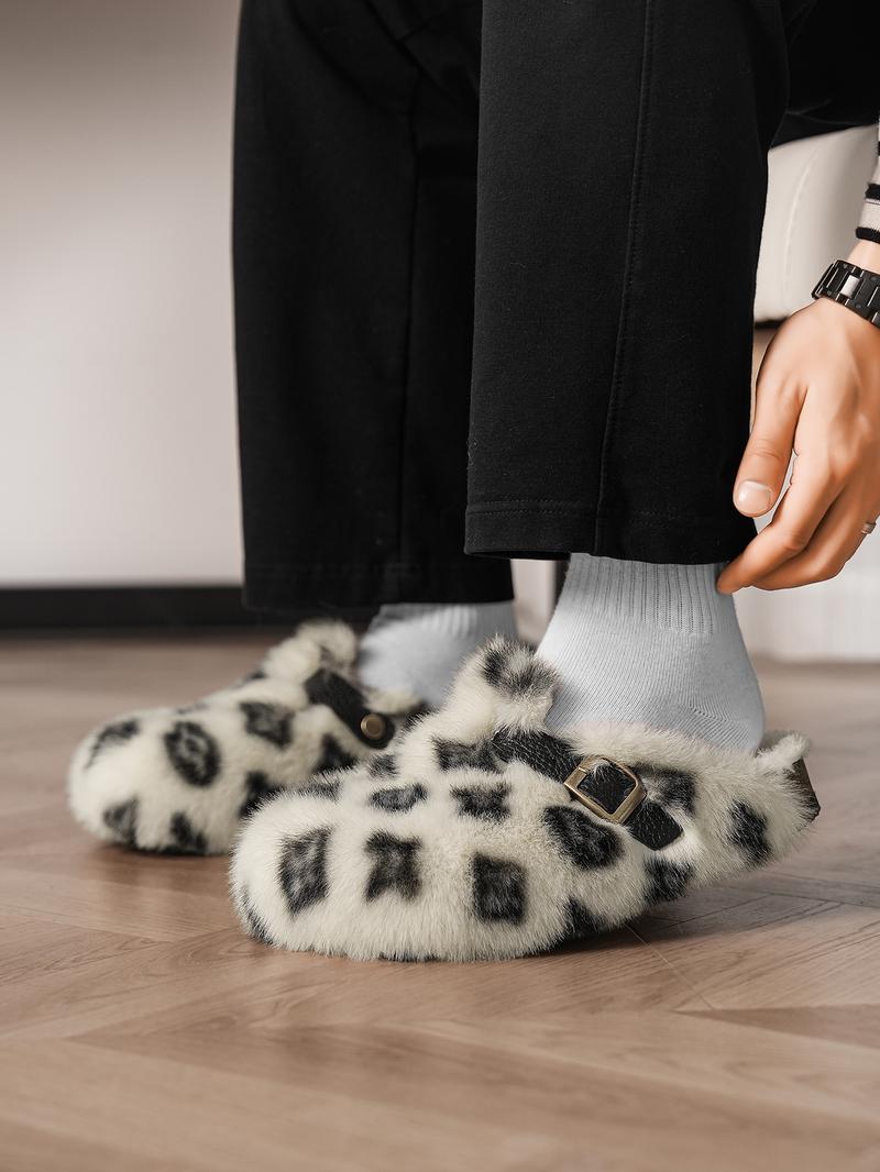 Women Men High-Quality Faux Fur Slippers Indoor, Anti-Slip Warm Outdoor Shoes, Casual Fashion Winter Boots, Perfect Gift Choice Women Men High-Quality Faux Fur Slippers Indoor, Anti-Slip Warm Outdoor Shoes, Casual Fashion Winter Boots, Perfect Gift Choice
