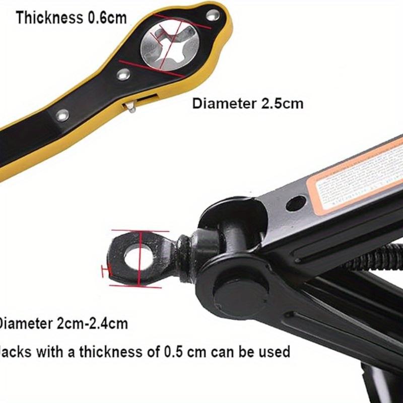 1pc, Auto Labor-Saving Jack Ratchet Wrench With Long Handle, Jack Ratchet Wrench For Scissor Jack, Lug Wrench For Tire Jack, Car Jack Wrench For Travel/Truck/SUV/ Vans
