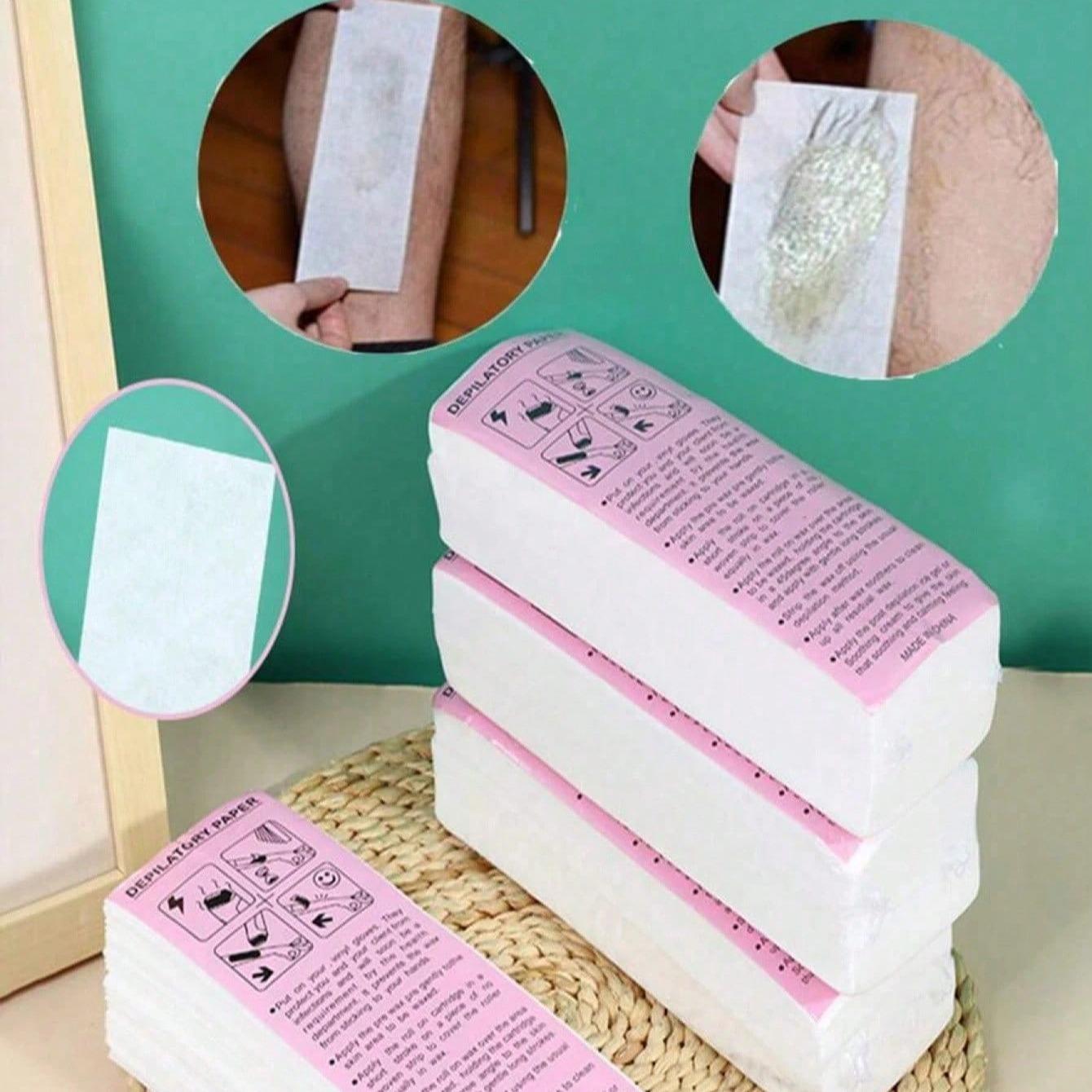 50pcs/100pcs Pack Wax Strips For Hair Removal, Waxing Accessories, Hair Products And Accessories For Barber Salon Beauty Travel Essentials