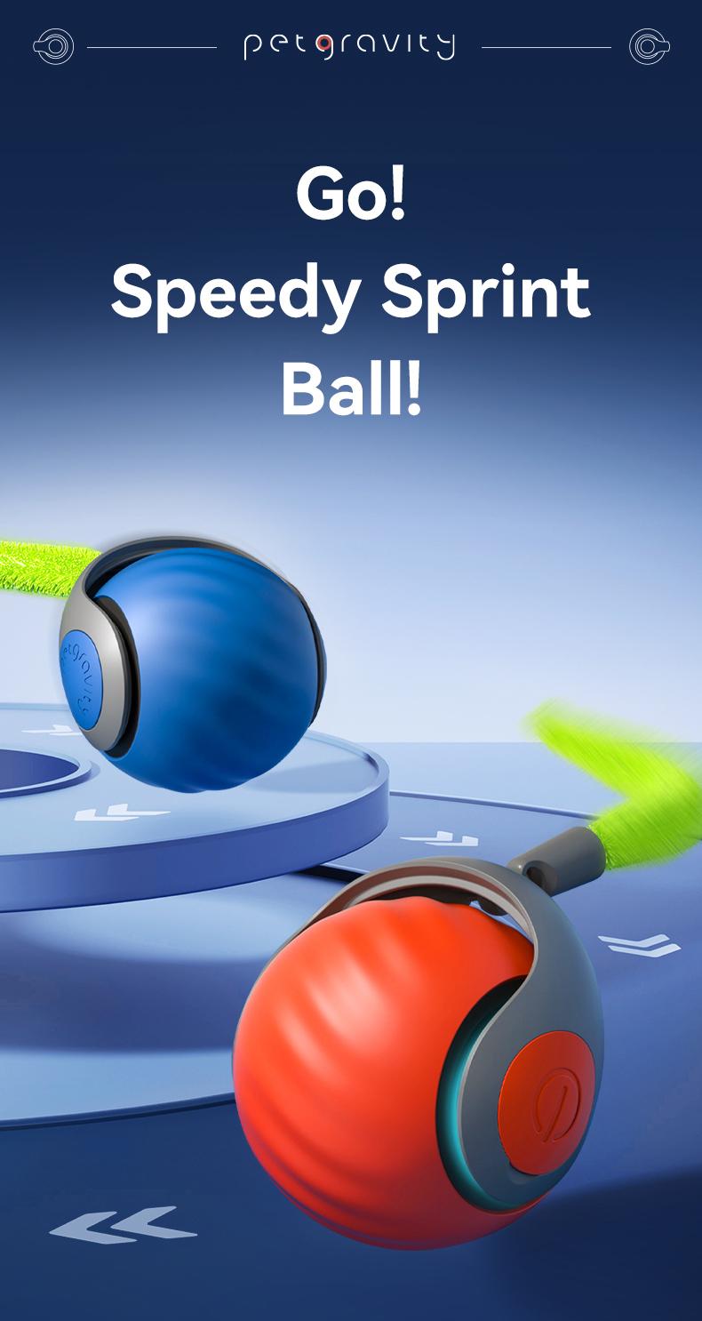 TikTokShopBlackFriday, Petgravity Speedy Sprint Ball Toy for Cat Type-C Rechargeable Interactive Cats Toy, Automatic Cat Teaser Toy, Pet Supplies,Cozyvibes Petlife