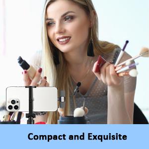 2 Pack Professional Wireless Mini Microphone for iPhone, iPad iPhone 15, iOS and Android Devices, Professional Microphone for Video Recording, Vlog,Live Streaming