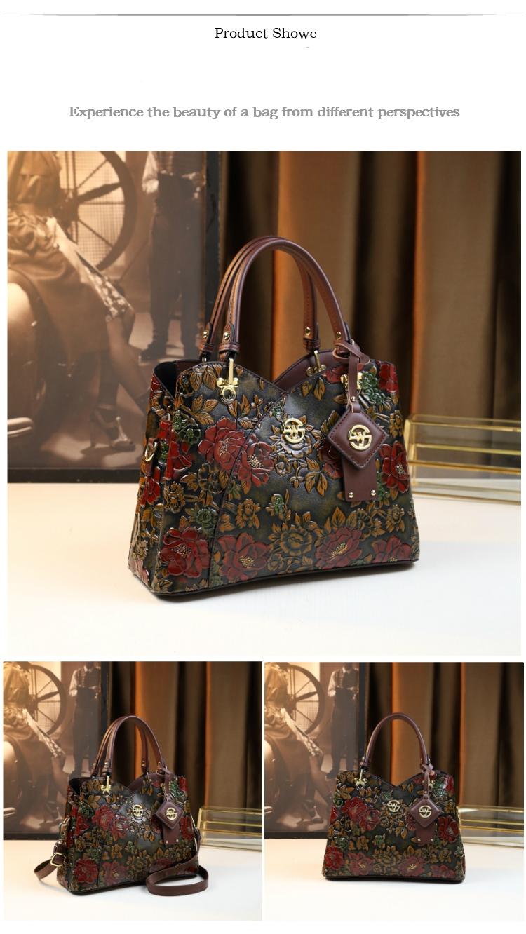 Vintage Commuter Classic Floral Design Handbag, Premium Shoulder Bag for Women, Fashion Crossbody Bag, Stylish and Durable