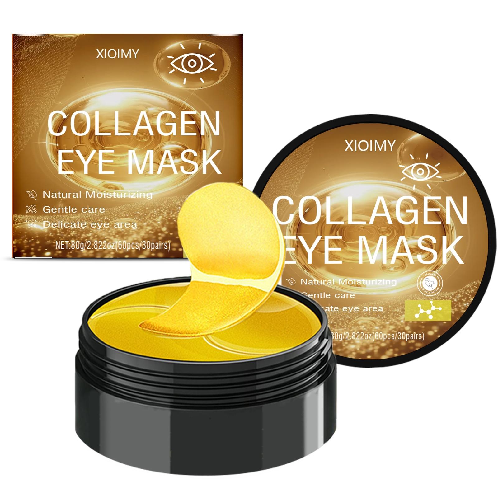 60-Piece Collagen Eye Mask Set, Gentle Hydrating Under-Eye Patches for Fine Lines and Dark Circles, Eye Care Suitable for All Skin Types, Hydrate
