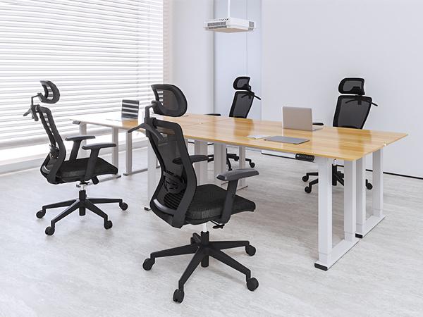 【TikTokShopBlackFriday】Executive Ergonomic Office Chair, Height Adjustable Mesh Computer Chair with Adjustable Headrest, Armrests, and Lumbar Support, Home Office Desk Chair, Gray