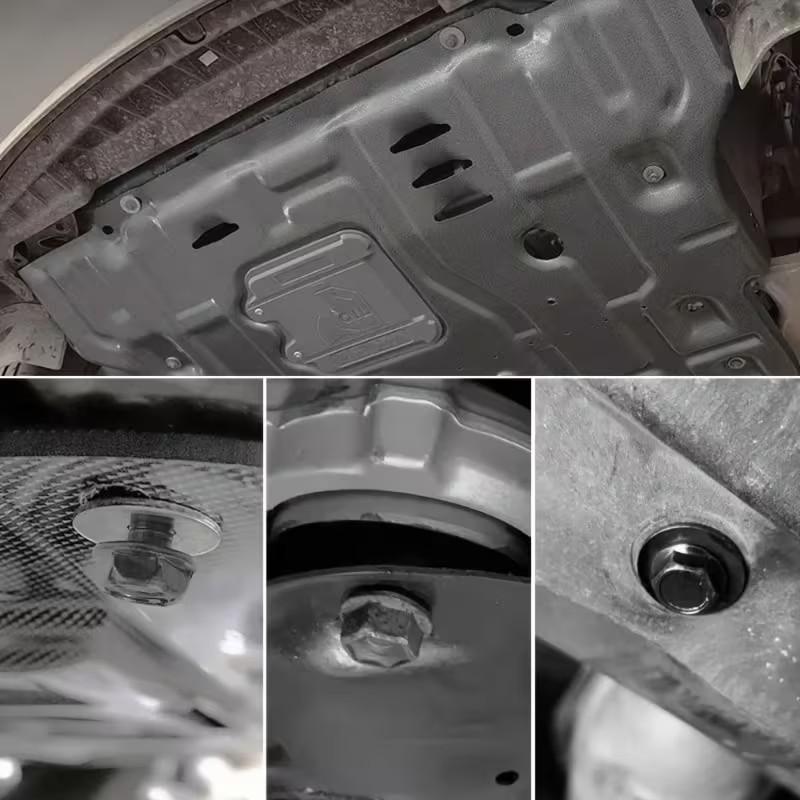 30pcs Automotive Bolts & U-Shaped Washer Clips, Engine Radiator Guard Rivets, Bumper Anti-Collision Clips, Fender Retaining Buckles