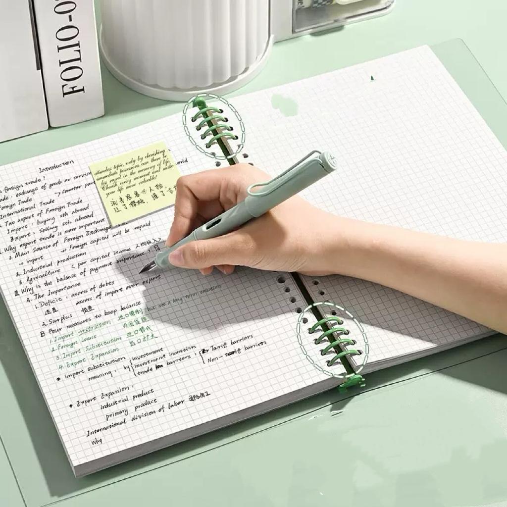 [Waterproof Loose-Leaf Notebookl Waterproof &Moisture-Proof 60 Page A5 PVC Transparent Loose-Leaf Notebook Replaceable Refillable Binder forDaily Writing, Office, and Study Use