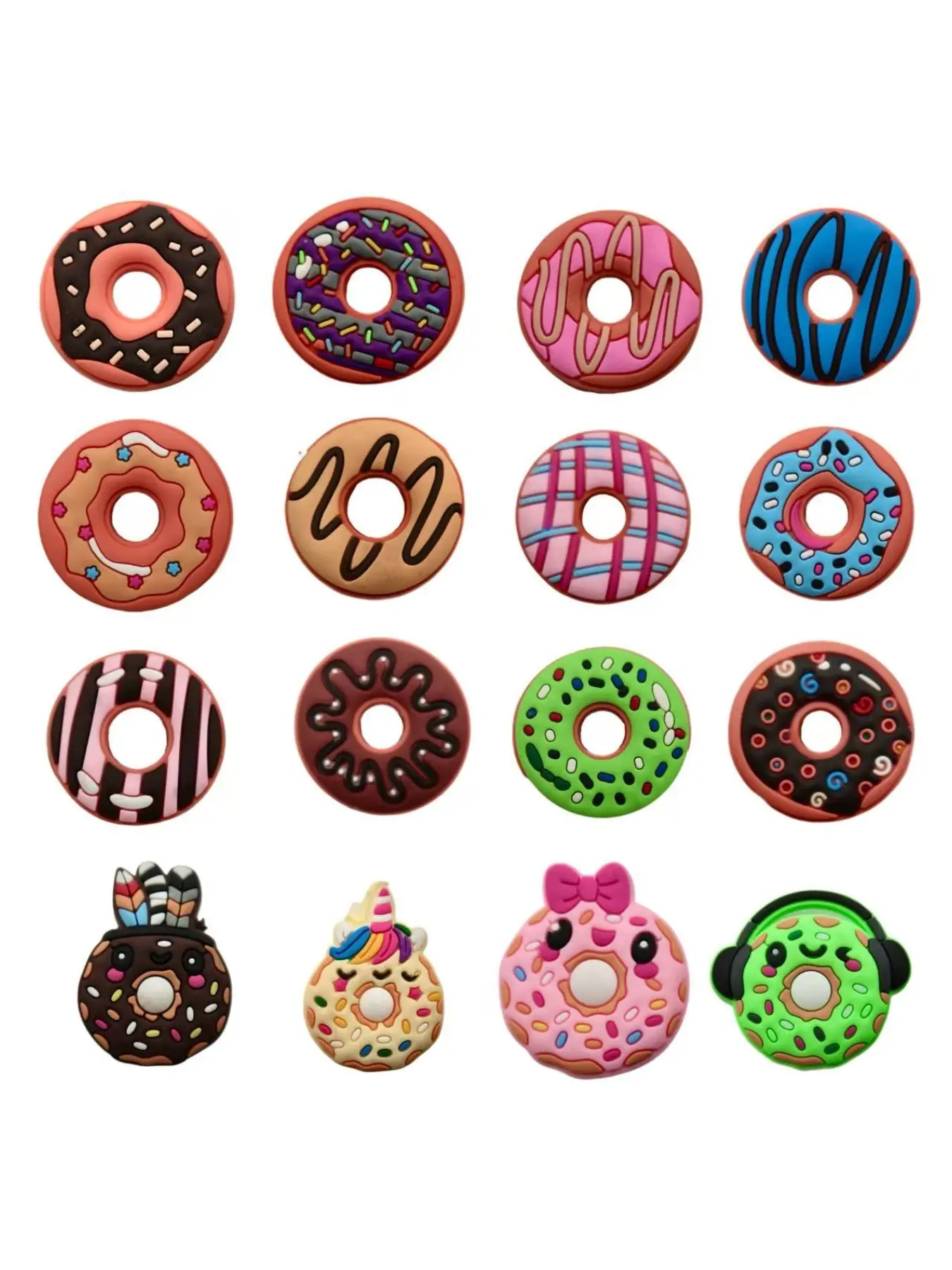 Doughnut Shoe Flower Buckle Decorative Clip, DIY Creative Garden Shoe Accessory, Ideal Party Gift for All Ages, Elegant Footwear Decoration