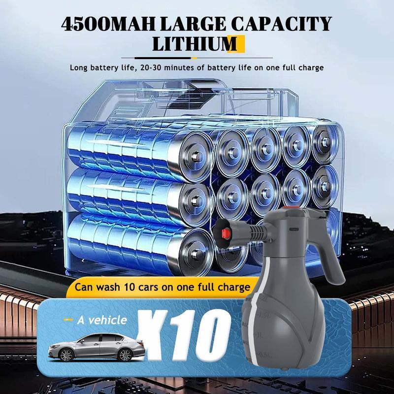 Electric Foam Sprayer Car Wash Water Gun WithCannon & Snow Foam Lances High Pressure CarWash Bottle Cleaner