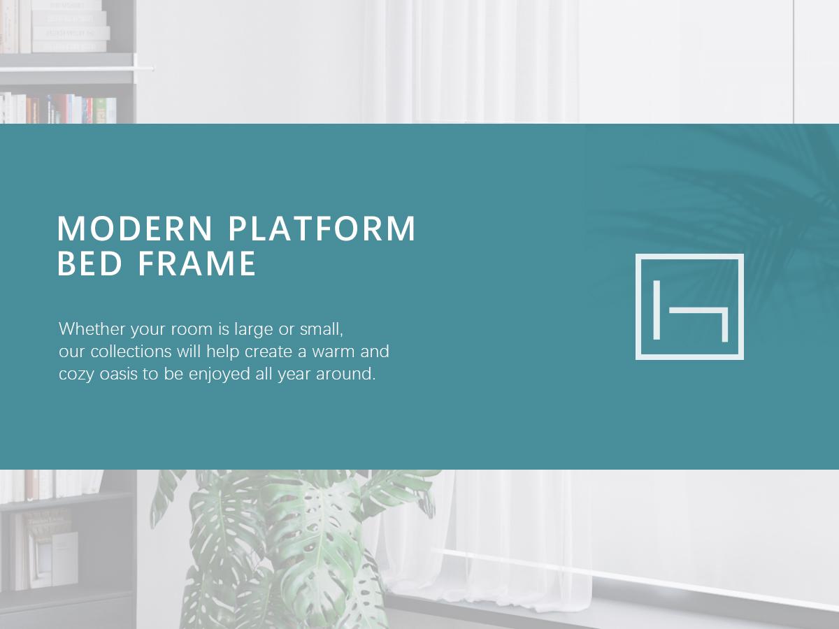 HOOMIC Upholstered Platform Bed Frame【Frame Only No Mattress】with Faux Leather Headboard, Modern Sleigh Design, Low Profile, No Box Spring Needed, Full/Queen/King Size,Black/White/Black & White