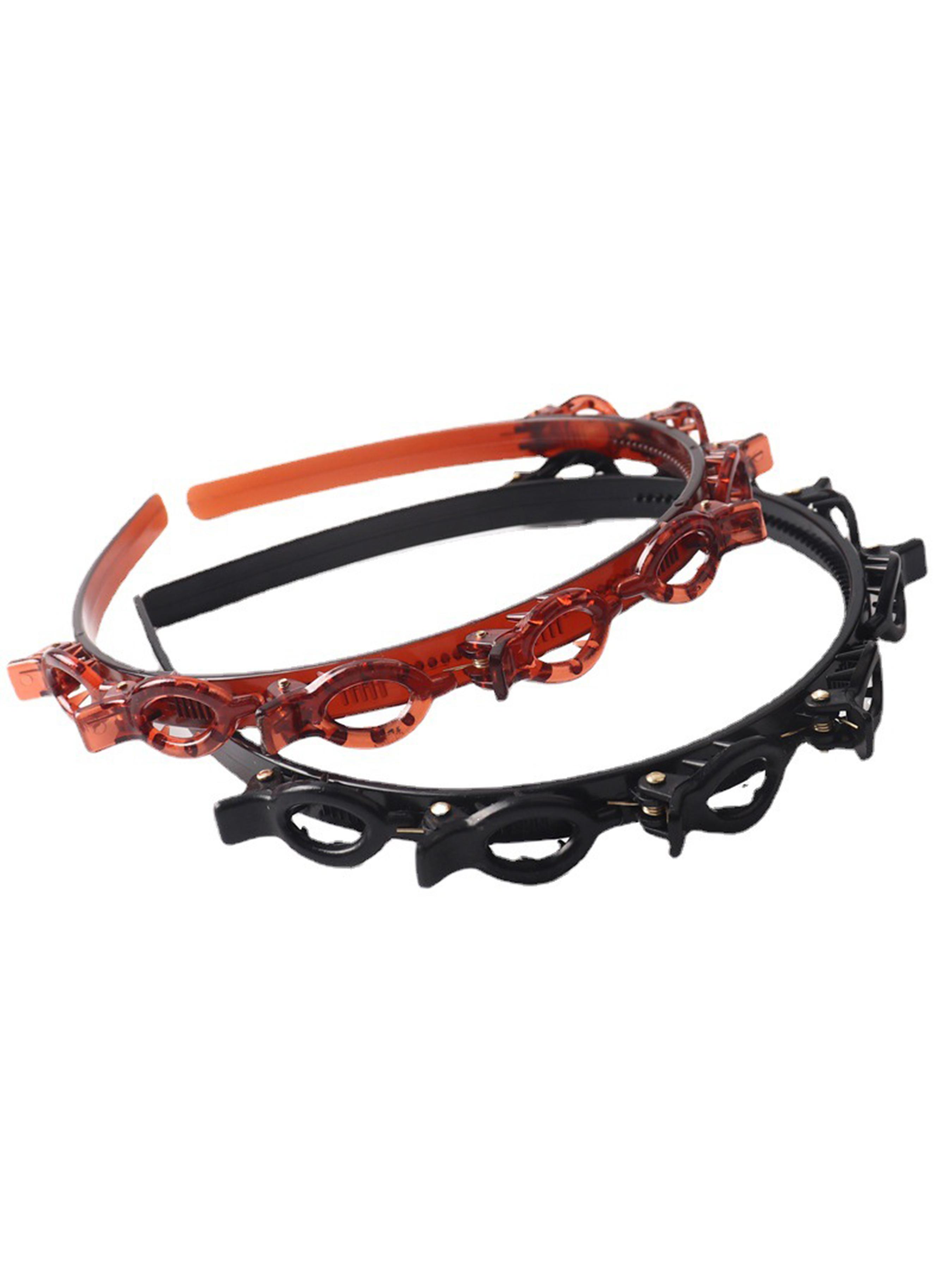 1/2pc Cute Hair Clip Decor Hairband, Novelty Multifunction Hair Hoop with Clips, Fashionable Hair Accessories for Women, Minimalist Headwear, Trendy Hair Hoop