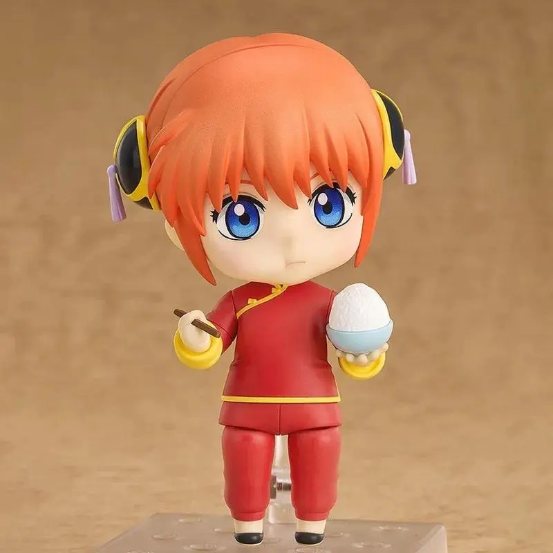 #2462 Gintama Gintoki Kagura Q Articulated Interchangeable Face Figure Collectible Toy Desktop Ornament Birthday Holiday Gift