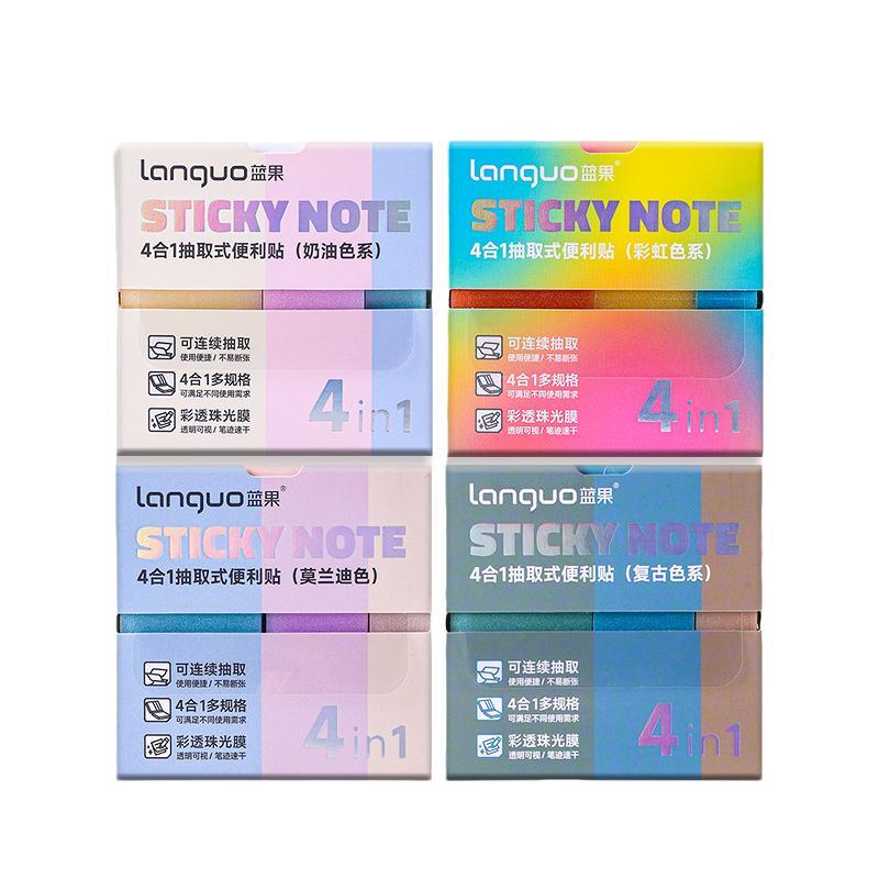 Transparent Pull-Out Sticky Notes, High Aesthetic Design, Ideal for Student Error Correction, Office Marking Stickers, Sticker Sheets, Daily Reminder Labels