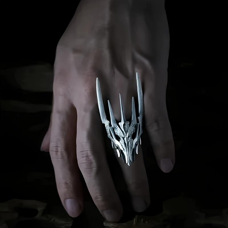 Domineering Punk Style Stegosaurus Rings for Men Women Cool Magic Dragon Ring Finger Ring Party Jewelry Accessories
