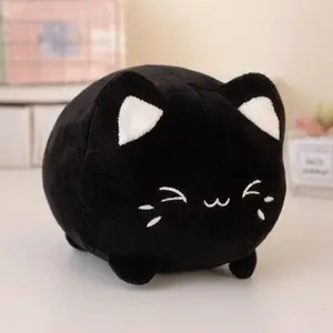 2026 new Stuffed Animals Black Cat Stuffed Cute Plushie Pink Peachy Kitten Plush Toys 20cm Cartoon Cat Soft Dolls For Girl Friends