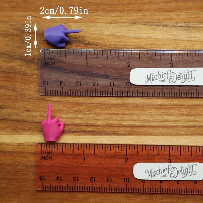 Mini Middle Finger Funny Plastic F-U Hand Set in Bold Colors or Mixed Pack, 10/20 Pcs Novelty Spoof Toys and Joke Gifts Among Friends