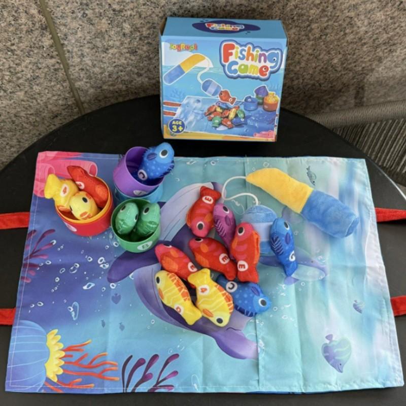 22-piece children's fishing set, Montessori-style fishing game, number counting and color sorting educational gift for boys and girls, suitable for holiday, Christmas and birthday gifts.