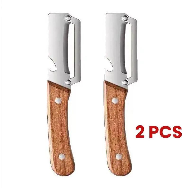 Kitchen Multi-Function Stainless Steel Thickened Fruit Peeler Knife for Sugar Cane and Pineapple Skin Removal Special Tool