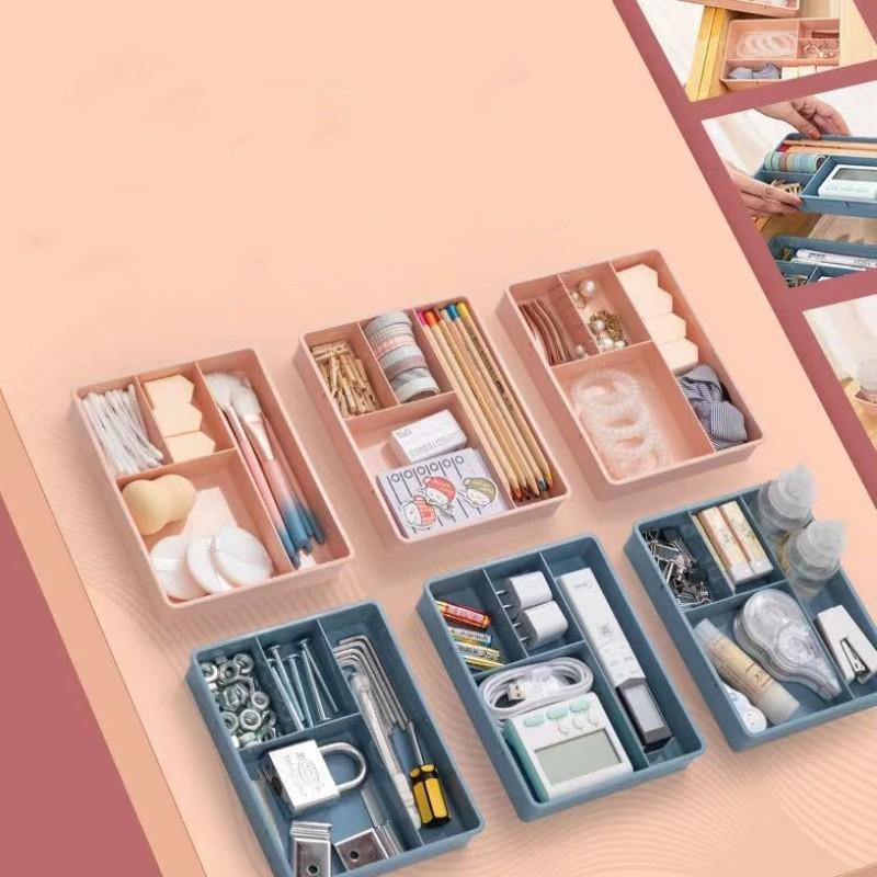 This drawer-divided storage box features built in organizers, suitable for home use (test papers), office use (cosmetics), and is thickened, durable, and resistant to deformation. Its scientifically designed multi-compartment layout, with appropriately si