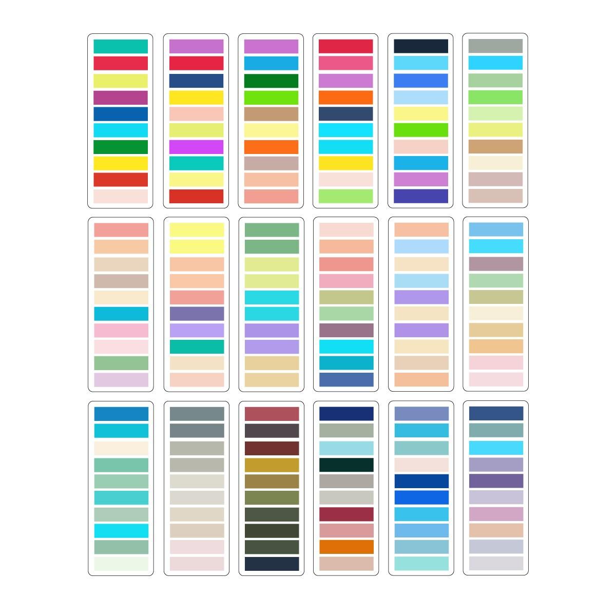 6pcs Colorful Adhesive Sticky Note, Page Markers Sticky Index Tabs, Writable Tabs Stickers For Book Markers, Sticky Labels