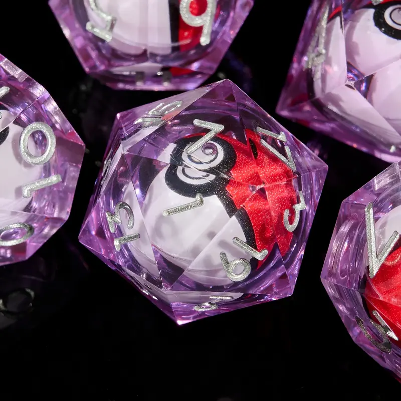 Rotating Eye Dnd Dice Set, 7 Piece Liquid Core Polyhedral Dice Game for Dungeons & Dragons Rpg, Resin Sharp Edge D&d Dice Rotating Eye Dnd Dice Set, 7 Piece Liquid Core Polyhedral Dice Game for Dungeons & Dragons Rpg, Resin Sharp Edge D&d Dice