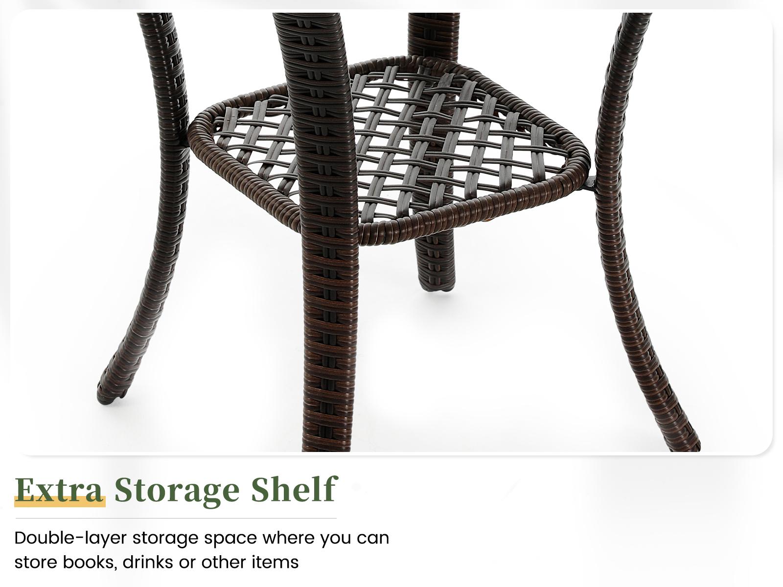 UDPATIO 3 Piece All-Weather Greenish Patio Furniture Set with Wicker Design, Rattan Rocking Chair, Glass Top Side Table Thickened Cushions Outdoor Deck Relax SpringGardening UDPATIO 3 Piece All-Weather Greenish Patio Furniture Set with Wicker Design, Rattan Rocking Chair, Glass Top Side Table Thickened Cushions Outdoor Deck Relax SpringGardening