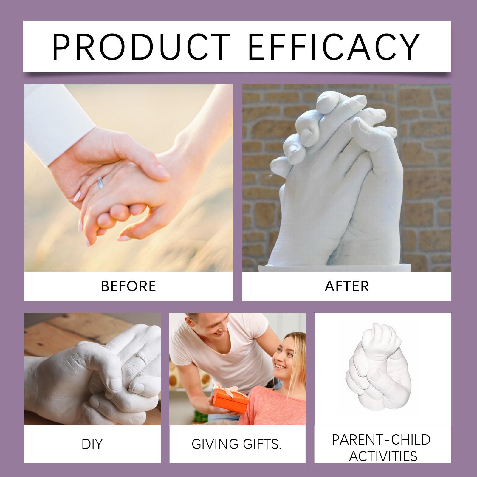 Hand Mold Powder DIY Kit, Clone Powder 3D Model Handprint DIY Souvenir Set, Creative Craft Supplies for Personalized Gifts