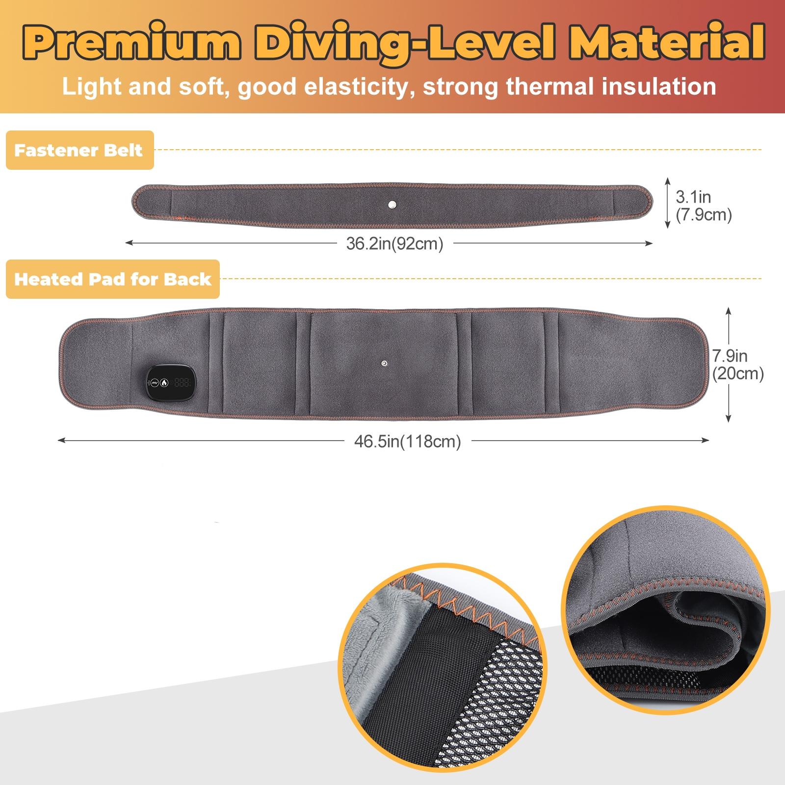 Electric Heating Infrared Heat Waist Massager , 1 Box 3-level Vibration Waist Back Support Belt, Menstural Period Heating Pad Personal Care Appliances for Home & Travel, Chrismas Gifts for Parents