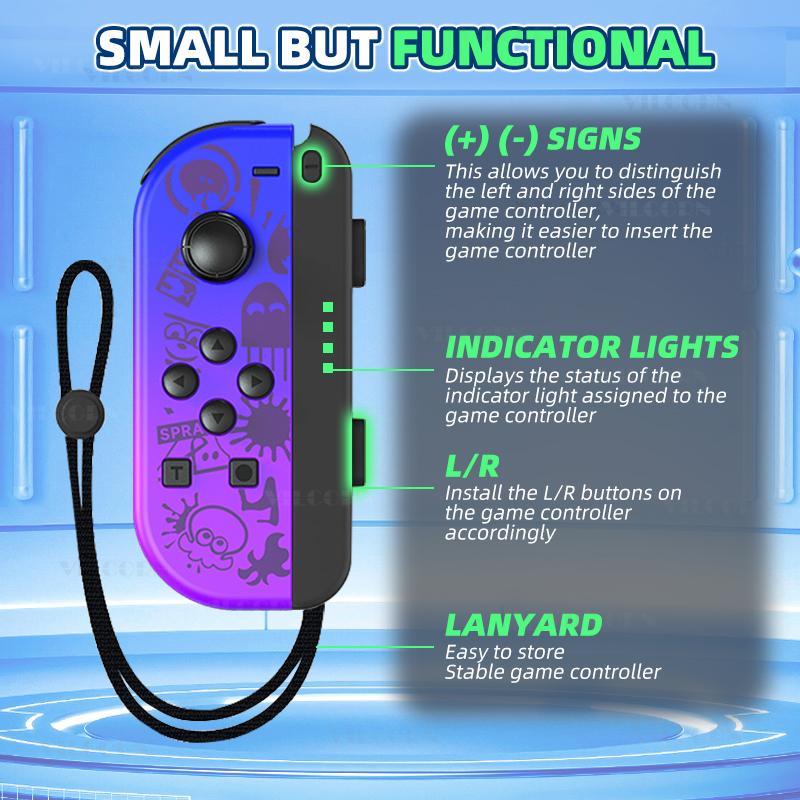 VILCORN Controller for Nintendo Switch OLED/Lite, Wireless Dual Gamepads with Wake-Up Vibration, Wireless Game Controllers, Bluetooth-compatible Game Controller for Switch Lite & OLED Host, Switch Accessories