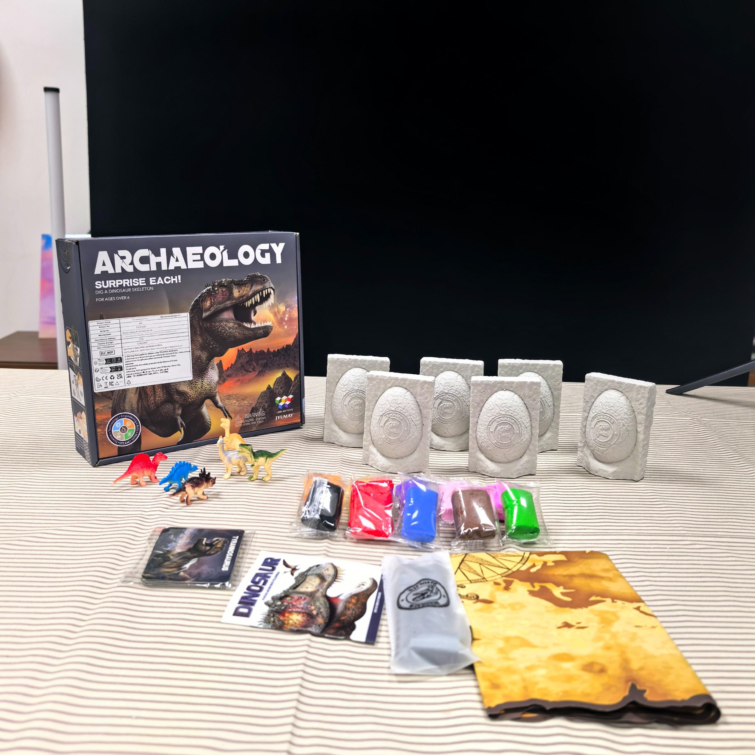 Archaeology Dig Dinosaur Fossil Toy,  Dinosaur Toys for Kids,STEM Toys, Dino Toy Outdoor Gift with Dinosaur Card, Dinosaur Egg Excavation for Kids Boys Girls Gift 6 and up year old  Creative Science Experiment, Early Education Parent-Child Interaction